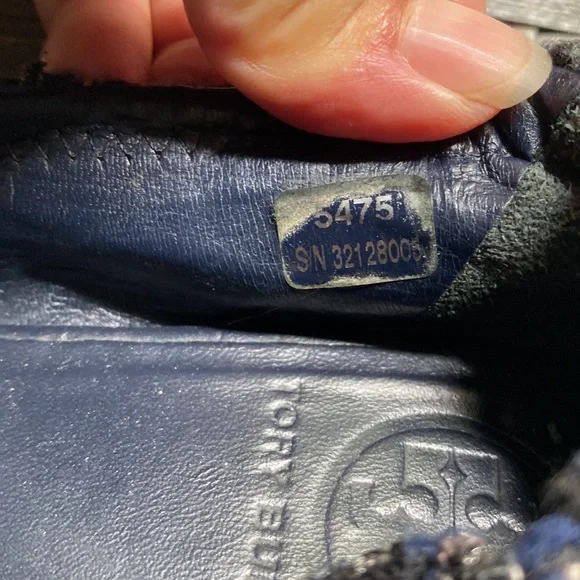 Tory Burch Navy Blue  Serena Tweed Ballet Flats 8 - Picture 4 of 6